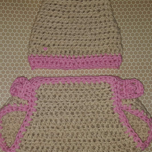 Cotton Baby Hat & Diaper Set
