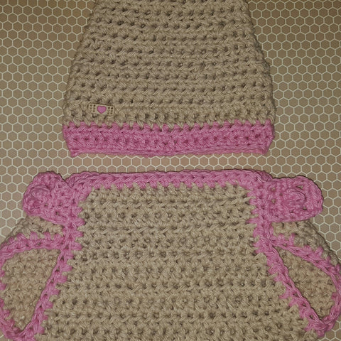 Cotton Baby Hat & Diaper Set