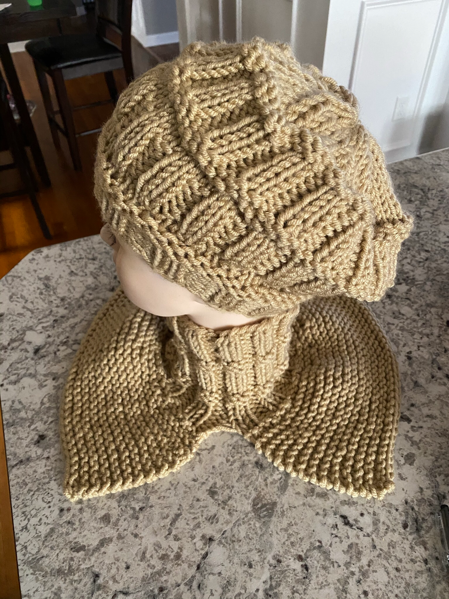 Knitted Hat & Neck Warmer