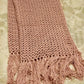 Soft Rose Crocheted Throw 78x36 including fringes